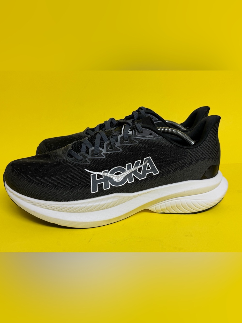 Hoka One One Mach 6 WIDE Black White Running Shoes Mens Size 13 2E WORN ONCE